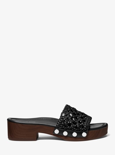 Mayes Woven Sandal in BLACK | Michael Kors