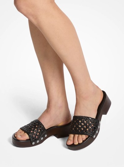 Mayes Woven Sandal in BLACK | Michael Kors