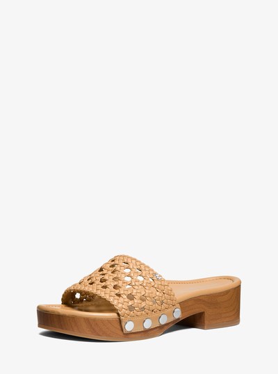 Mayes Woven Sandal in PEANUT | Michael Kors