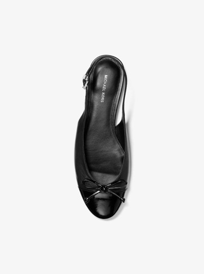 Piper Leather Slingback Ballet Flat in BLACK | Michael Kors