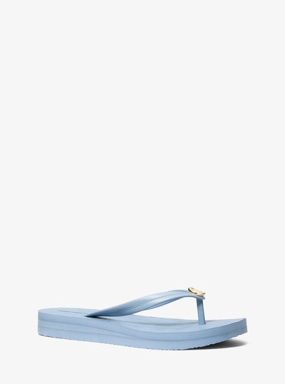 Posie Crocodile Embossed Flip Flop in CHAMBRAY | Michael Kors