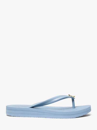 Posie Crocodile Embossed Flip Flop in CHAMBRAY | Michael Kors