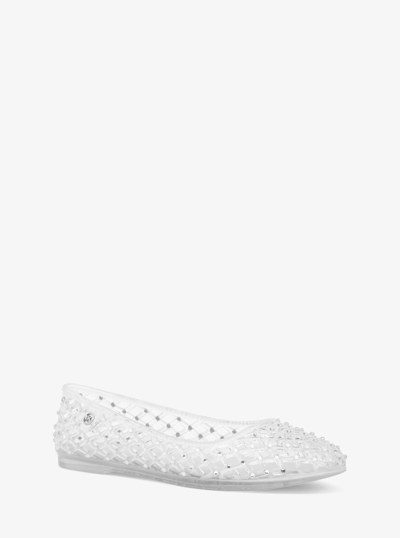 Pixie Embellished Jelly Ballet Flat in CLEAR | Michael Kors