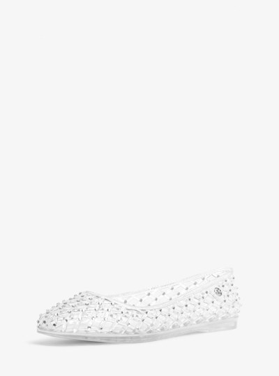 Pixie Embellished Jelly Ballet Flat in CLEAR | Michael Kors