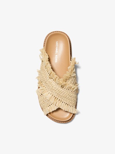 Peyton Fringe Crocheted Sandal in NATURAL | Michael Kors