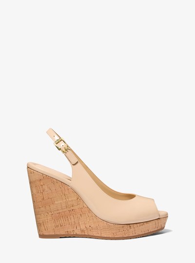 Rosie Patent Leather Wedge Sandal in LIGHT BLUSH | Michael Kors