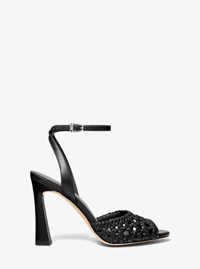 Rosie Woven Sandal in BLACK | Michael Kors
