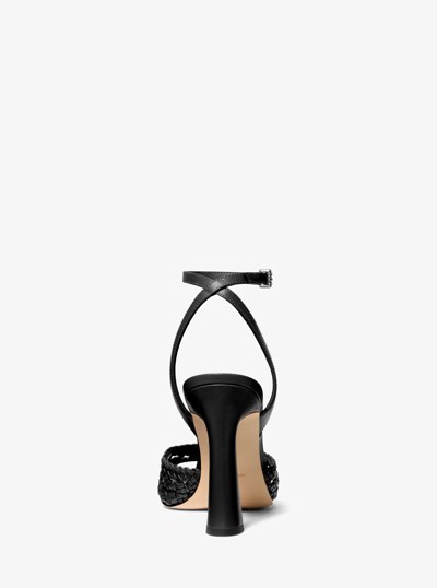 Rosie Woven Sandal in BLACK | Michael Kors