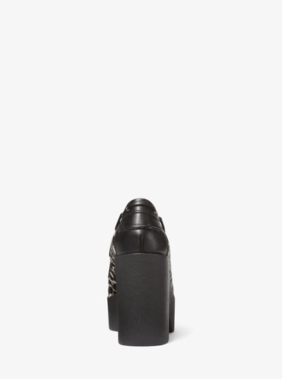 Cameron Leopard Print Calf Hair Platform Loafer