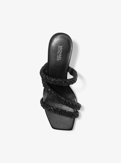 Celia Embellished Kitten Sandal in BLACK | Michael Kors