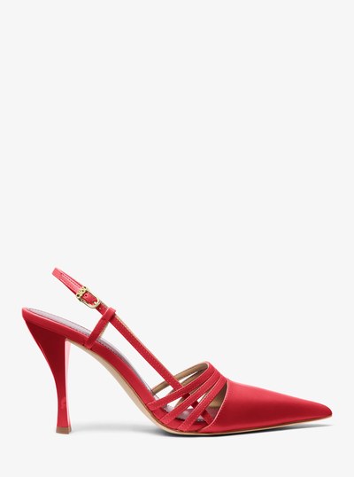 Haisley Leather Slingback Pump in CRIMSON | Michael Kors