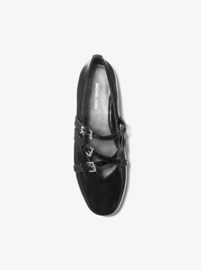 Indy Flex Leather Ballet Flat in BLACK | Michael Kors