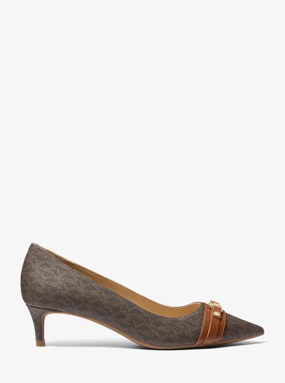 Mandy Flex Signature Logo Pump in BROWN/LUGGAGE | Michael Kors