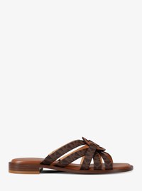 Erika Signature Logo and Leather Sandal