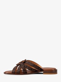 Erika Signature Logo and Leather Sandal