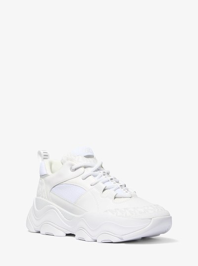 Atlas Mixed-Media Trainer in BRIGHT WHT | Michael Kors