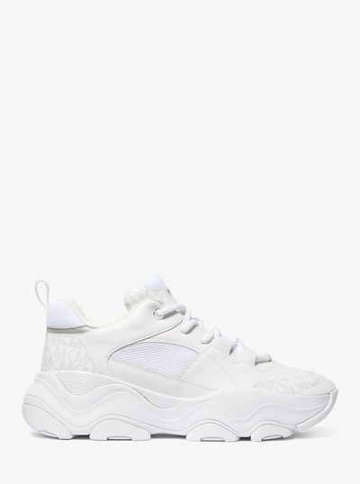 Atlas Mixed-Media Trainer in BRIGHT WHT | Michael Kors