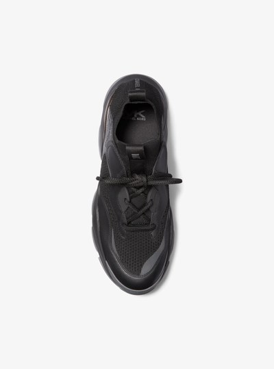 Atlas Mixed-Media Trainer in BLACK | Michael Kors