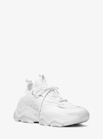 Atlas Mixed-Media Trainer in BRIGHT WHT | Michael Kors