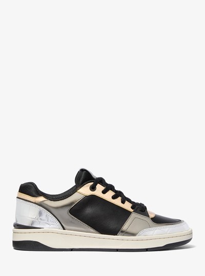 Rebel Color-Block Leather Sneaker in BLACK COMBO | Michael Kors