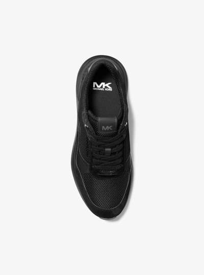 Trevor Mixed-Media Trainer in BLACK | Michael Kors