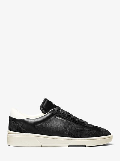 Wilton Leather and Suede Sneaker in BLACK | Michael Kors