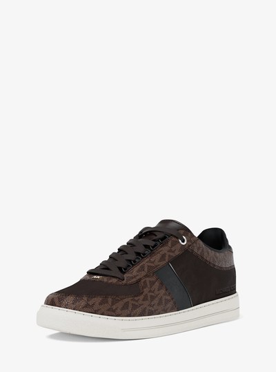 Brady Mixed-Media Sneaker in CHOCOLATE COMBO | Michael Kors