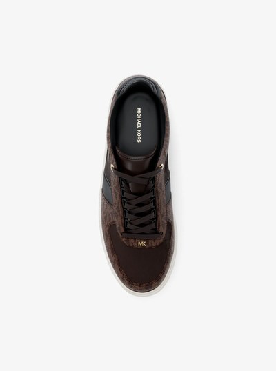 Brady Mixed-Media Sneaker in CHOCOLATE COMBO | Michael Kors