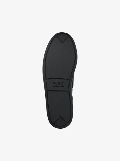 Brady Signature Logo and Leather Sneaker in BLACK/BLACK | Michael Kors