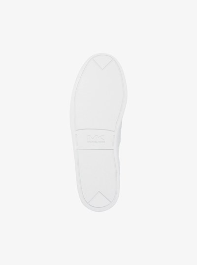 Brady Signature Logo and Leather Sneaker in BRIGHT WHT | Michael Kors