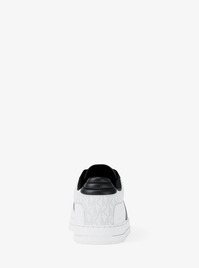 Brady Signature Logo and Leather Sneaker in BLACK | Michael Kors