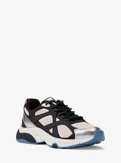 Leo Mixed-Media Trainer in CHOCOLATE COMBO | Michael Kors