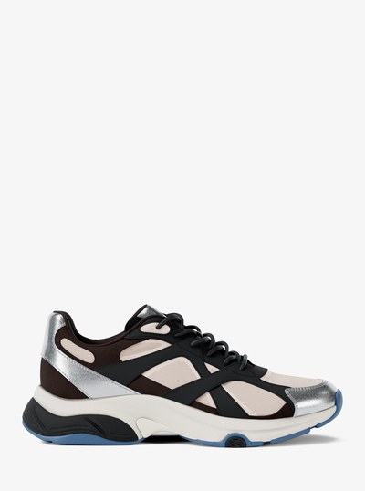 Leo Mixed-Media Trainer in CHOCOLATE COMBO | Michael Kors