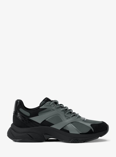Leo Mixed-Media Trainer in STORM | Michael Kors