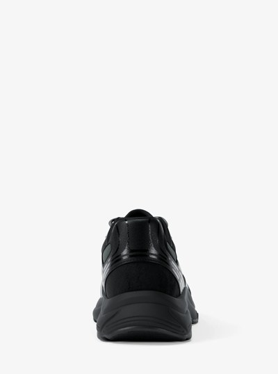 Leo Mixed-Media Trainer in STORM | Michael Kors