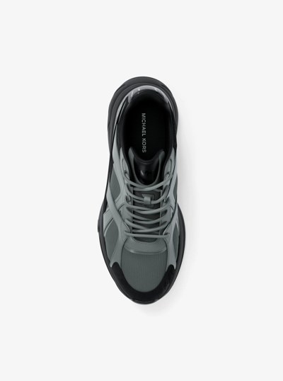 Leo Mixed-Media Trainer in STORM | Michael Kors