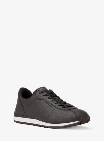 Rhodes Signature Logo and Leather Trainer in CHOCOLATE | Michael Kors