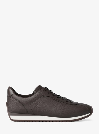 Rhodes Signature Logo and Leather Trainer in CHOCOLATE | Michael Kors