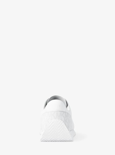 Rhodes Leather and Corded Twill Trainer in BRIGHT WHT | Michael Kors