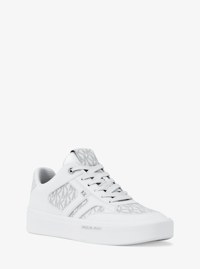 Dane Leather and Signature Logo Trainer
