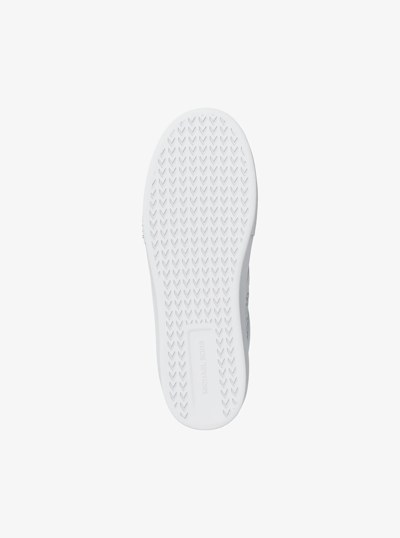 Dane Leather and Signature Logo Trainer in BRIGHT WHT | Michael Kors