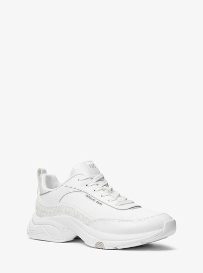 Hartley Leather Trainer in BRIGHT WHT | Michael Kors