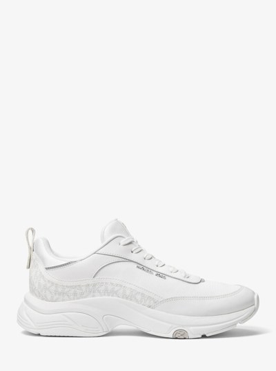 Hartley Leather Trainer in BRIGHT WHT | Michael Kors