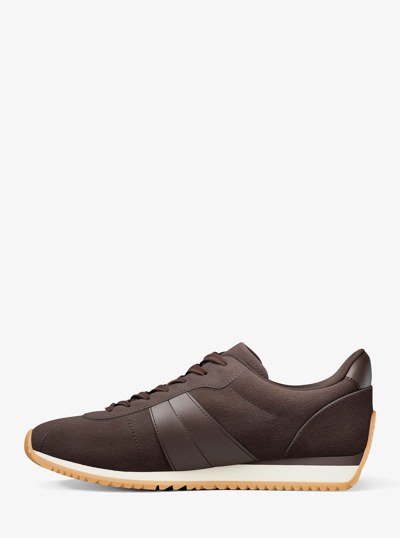 Reign Suede Trainer in CHOCOLATE | Michael Kors