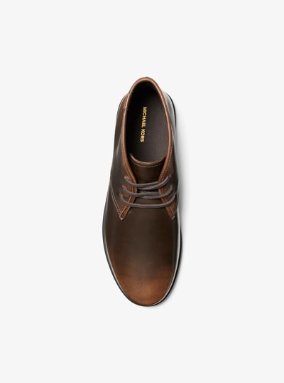 Wesley Burnished Leather Boot in LUGGAGE | Michael Kors