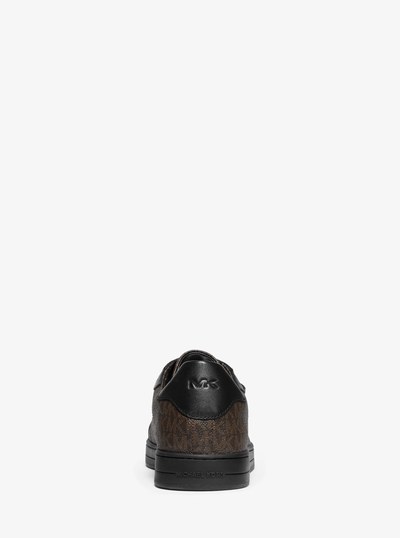 Keating Logo and Leather Sneaker in BROWN/BLK | Michael Kors