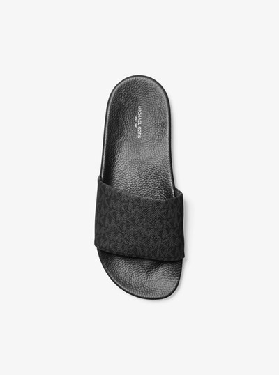 Jake Logo Slide Sandal in BLACK | Michael Kors
