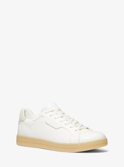 Keating Leather Sneaker in EGRET | Michael Kors