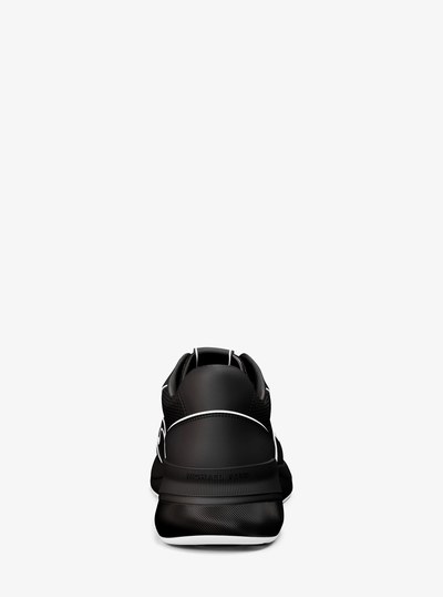 Trevor Leather and Mesh Trainer in BLACK/WHITE | Michael Kors