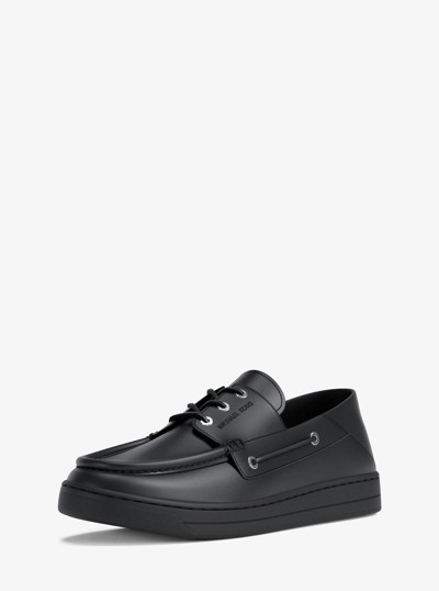 Chaussures bateau Aiden en cuir in NOIR | Michael Kors
